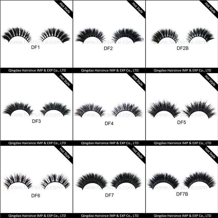 Hot sales 3D mink hair false eyelashes with free design logo package, mink hair lashes normal styles on sale