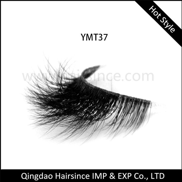 Alibaba super quality 3D mink hair lashes invisible lashes band, horse hair lashes factory