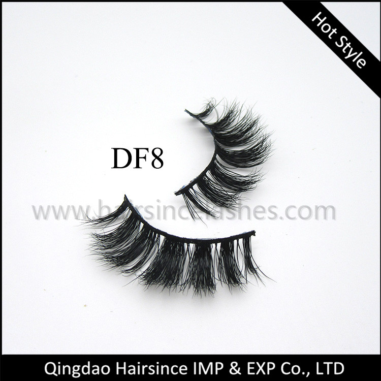 Good price Alibaba mink hair lashes 3D style, horse hair lashes, silk hair lashes for sale