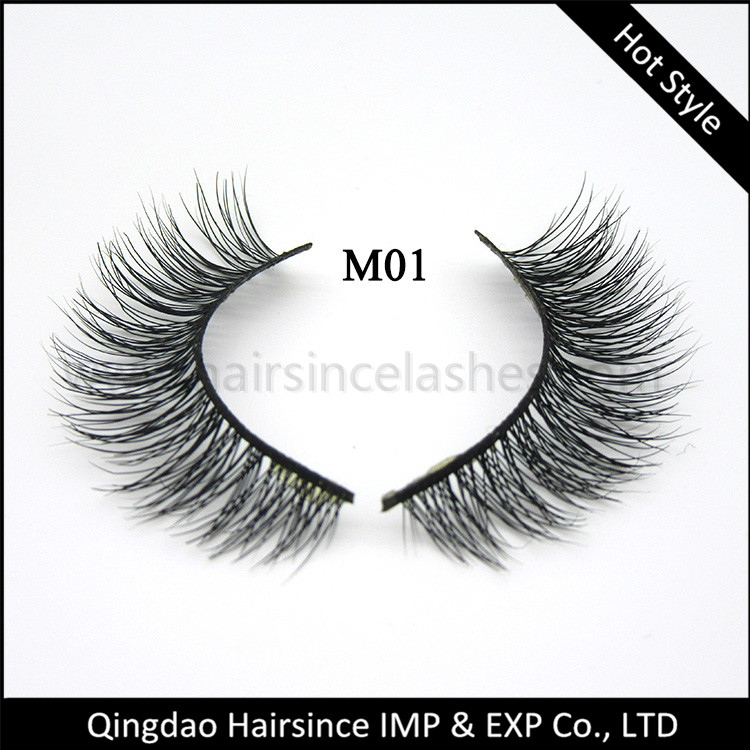 Free shipping mink hair lashes with customized log sticker, 3D lashes, horse hair lashes on sale