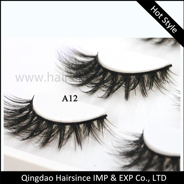 Free shipping fast delivery 3D silk eyelashes synthetic hair fiber eyelash full handmade false lashes