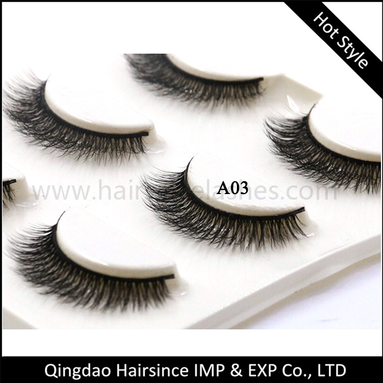 Super 3D style silk hair lashes, human hair lash, false eyelash, horse hair lashes, 3D mink hair lashes with customized package on sale