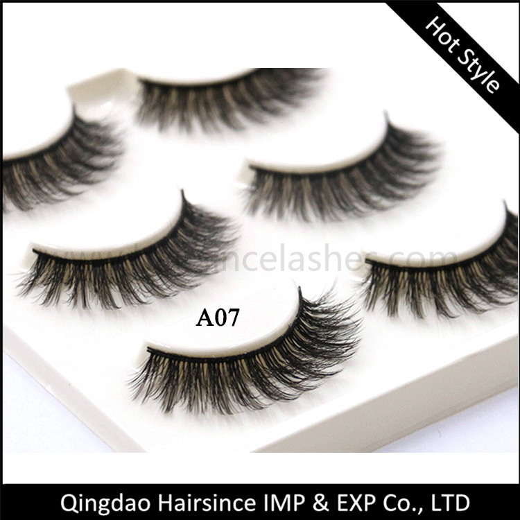  3D Synthetic fiber False Eyelashes Custom OEM Own Logo Package Human Hair Lash 