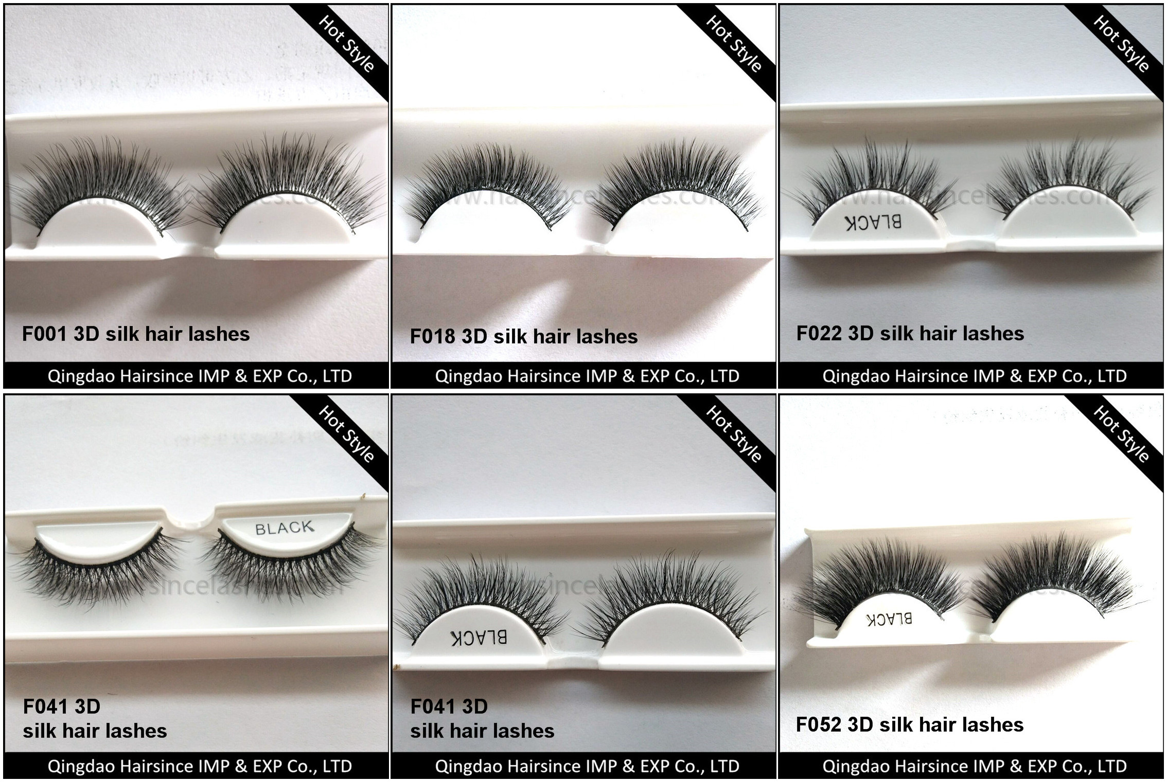 Faux mink hair lashes 3D styles silk hair lashes eyelash for sale from Alibaba hot sale style