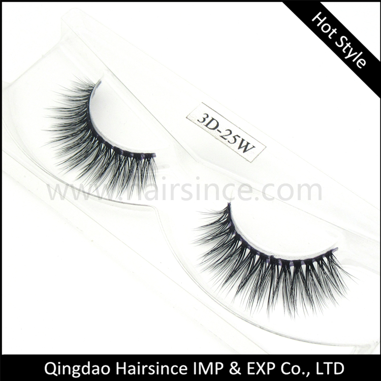 Cheap wholesale transparent band pairs silk mink lashes 3D fiber synthetic hair false eyelashes from Alibaba