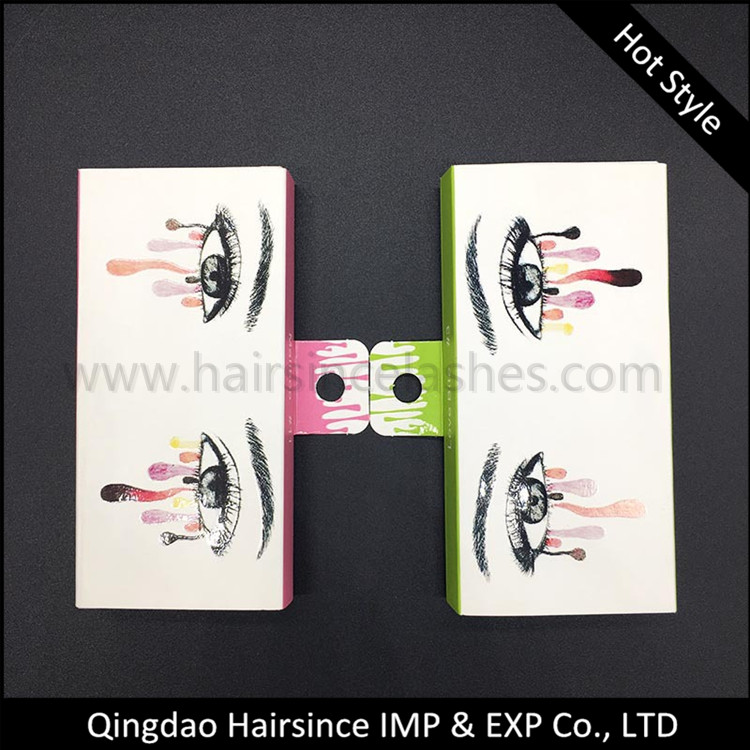 Cheap paper printing lashes package eyelash case logo sleeve free sample