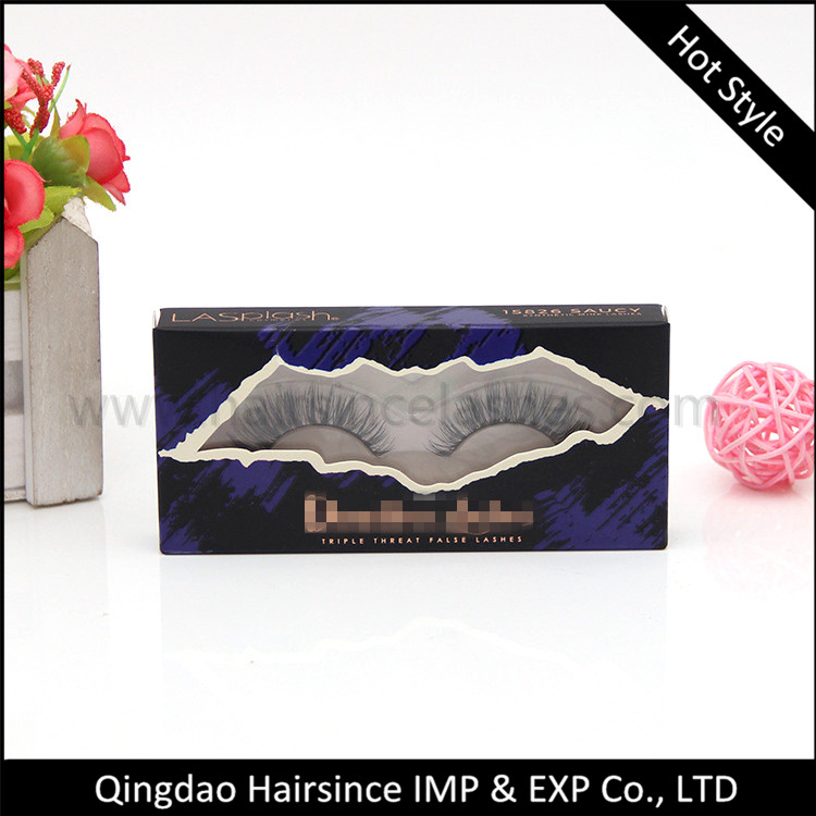 Special shape window lashes package case horse hair lashes new package cheap price