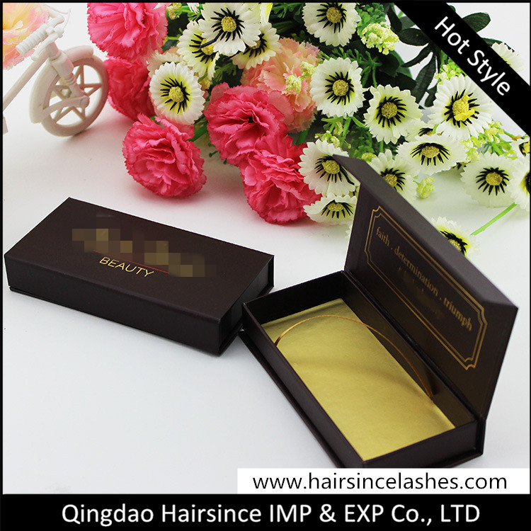 Black color lash package with customized logo magnetic lash case cheap price