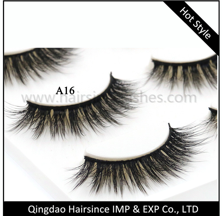 Sexy long ending silk hair lashes 3D style natural curls quality imported silk hair material lashes free sample