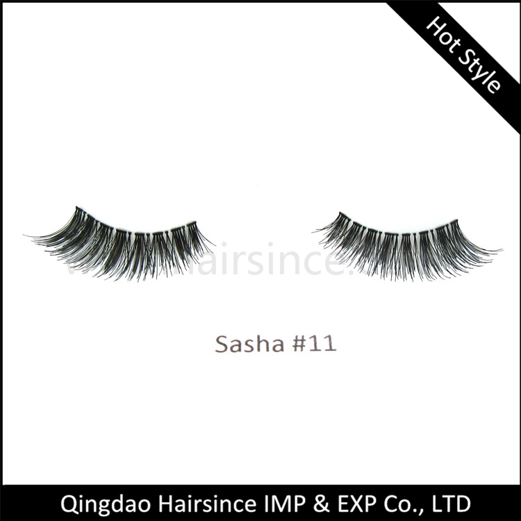 Natural lash 100% handtied strip lash synthetic eyelash wholesale price