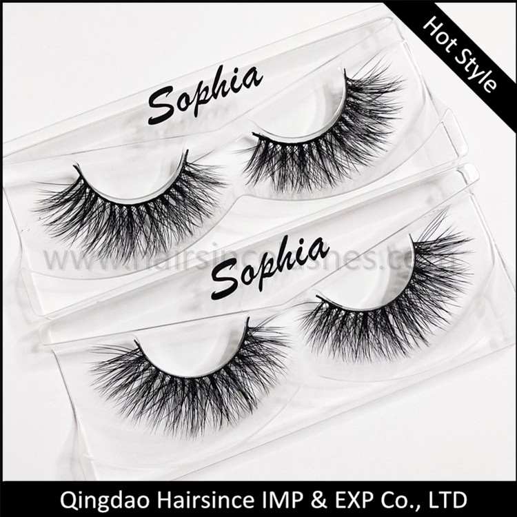 Eyelashes package free logo sticker 3D synthetic hair lashes 3D mink hair lashes wholesale price