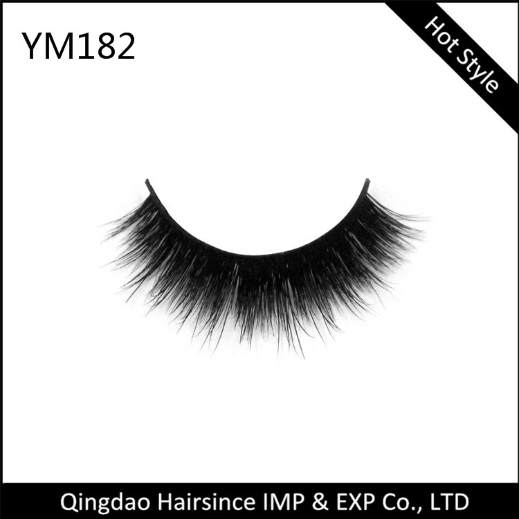 Mink hair lashes natural curls no crulty for animal wholesale price