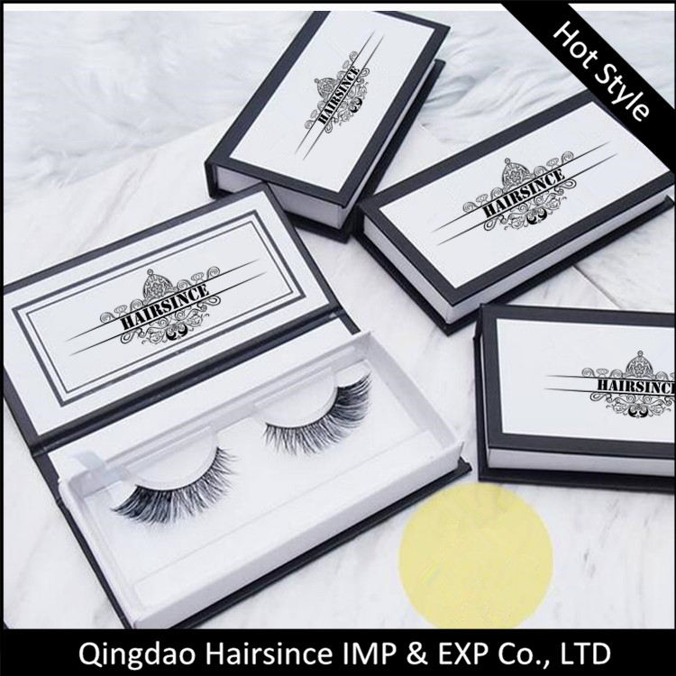 Art paper magnetic lashes box free design lashes package and logo with window free shipping