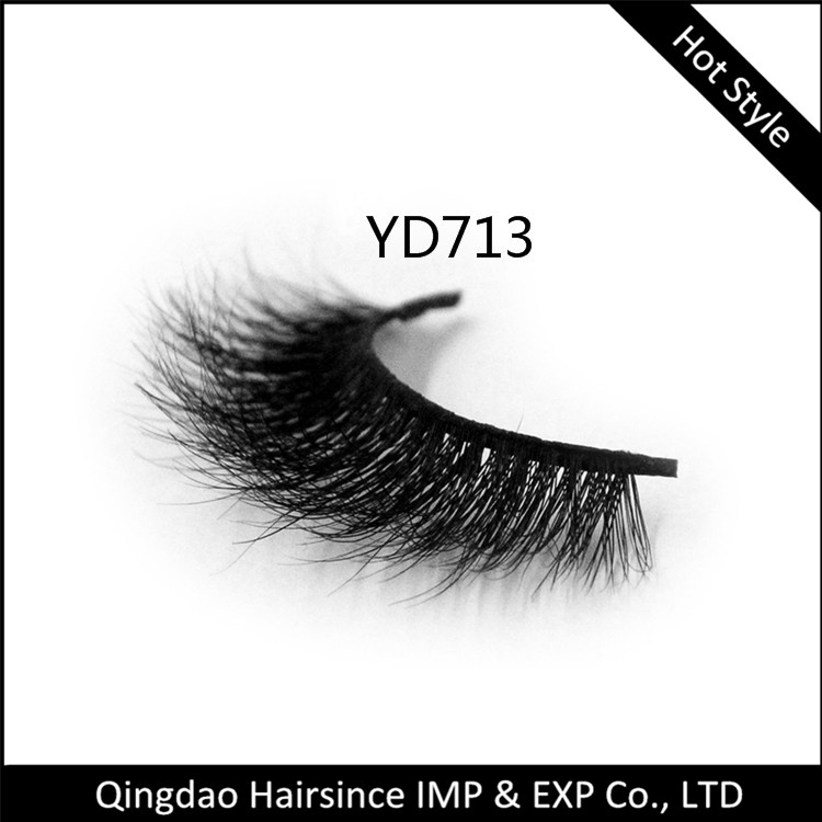 Quality 100% mink fur eyelashes 3D style with sexy curls and design free design eyelashes package box for sale 