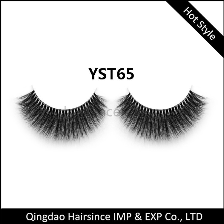 Customized professional clear band 3D silk hair eyelash products factory