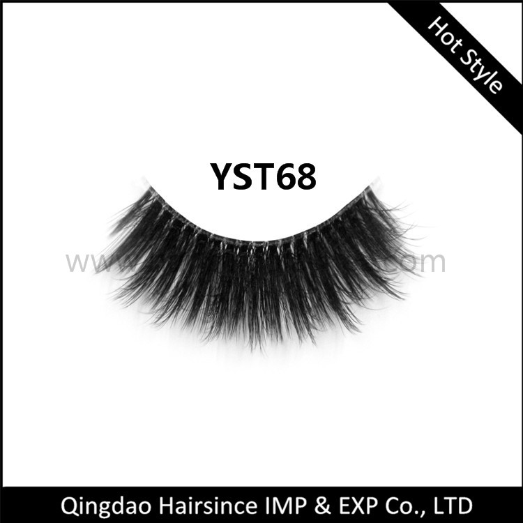 Private label customized lashes package for 3D silk hair lashes clear band good quality