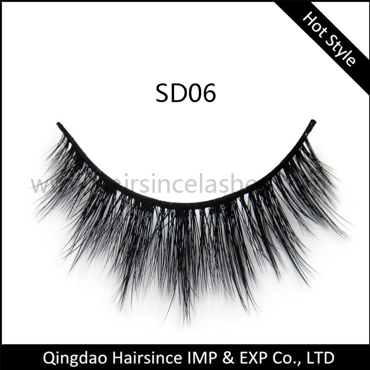 Wholesale eyelash 3D strip style faux mink hair lashes reusable