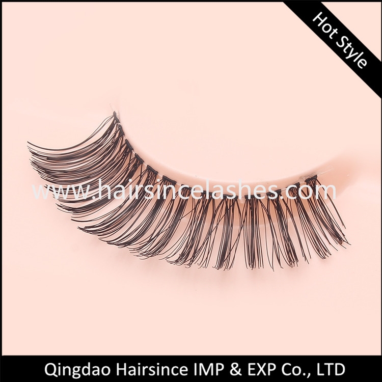 Hot styles silk hair lashes faux human hair lashes wholesale price