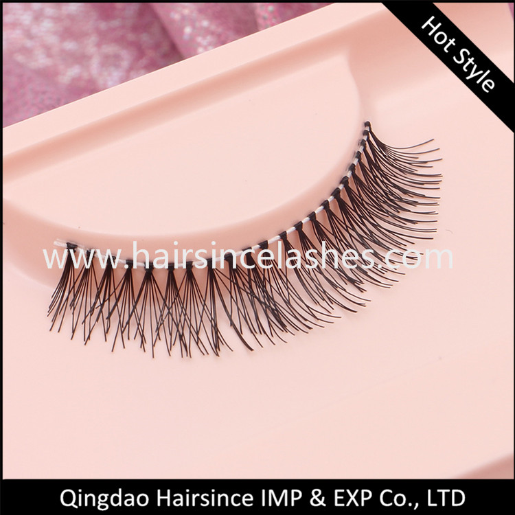 Cheap price hand tied silk hair lashes customized package faux human hair lashes from Alibaba