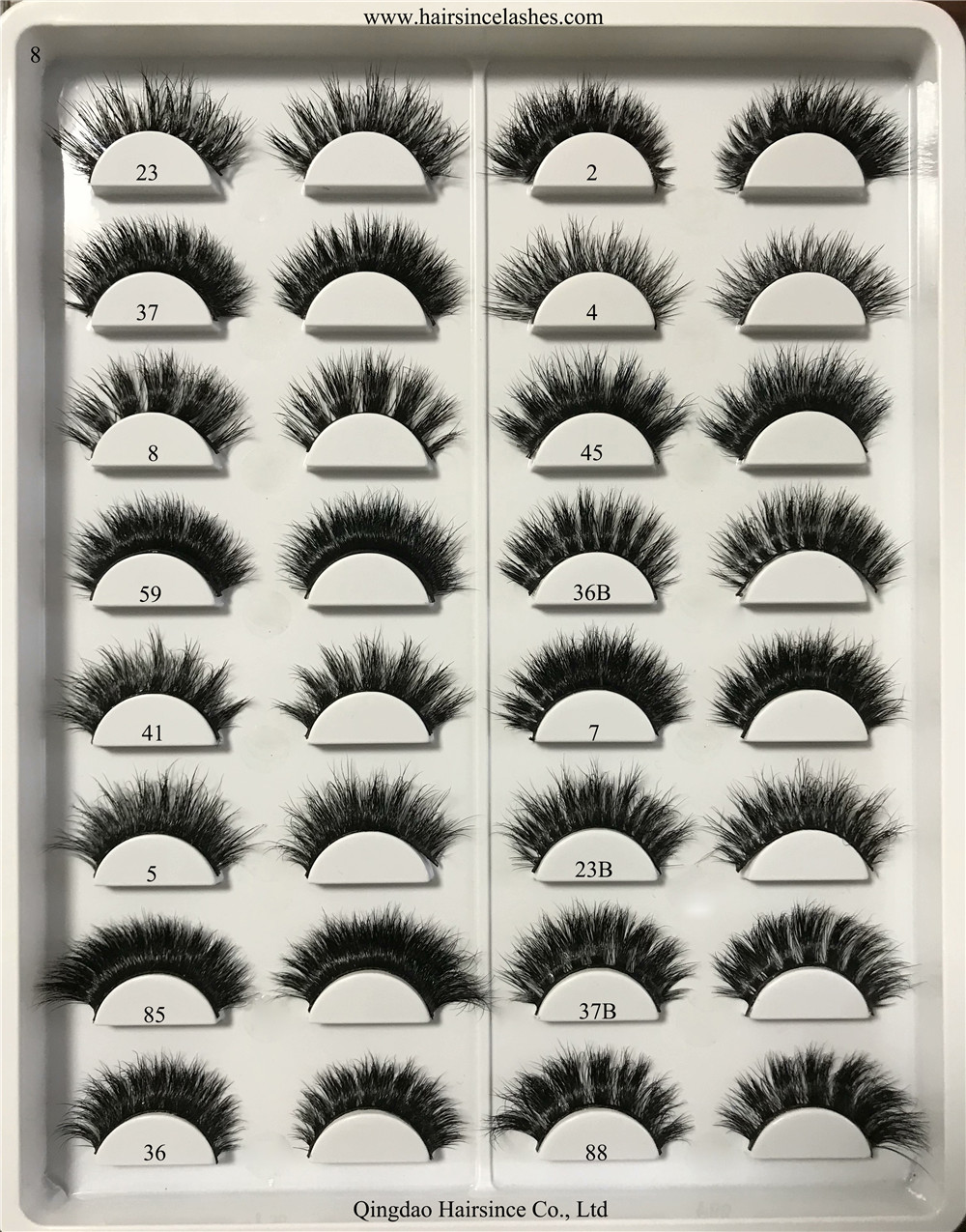 Factory supply 3D mink hair lashes popular styles mink lashes customized lash package