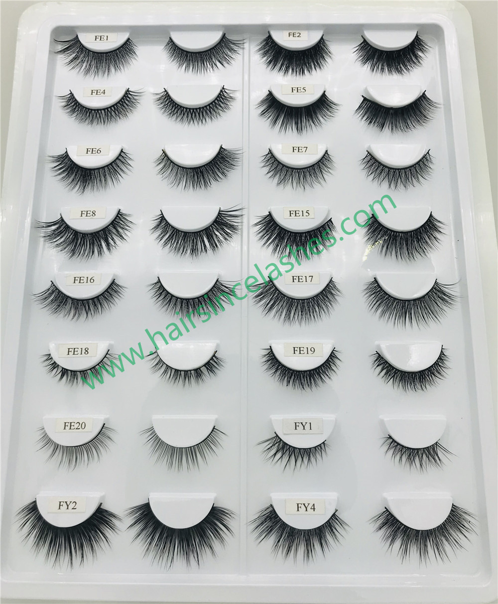 Hot popular styles mink hair lashes catalog long styles mink hair lashes on sales