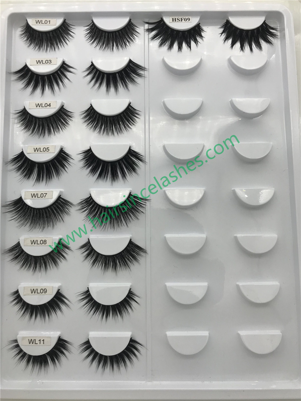 Good sales silk hair lashes catalog long styles soft silk hair natural curls