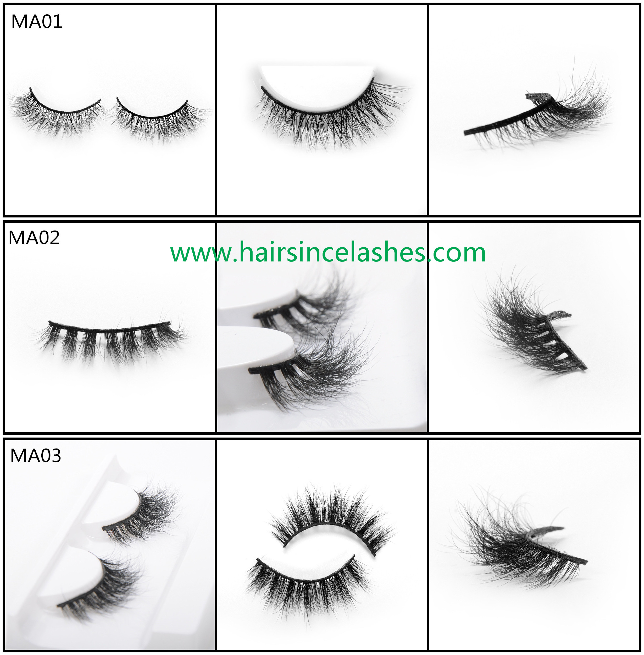 Mink hair lashes 3D styles catalog for choice wholesale price