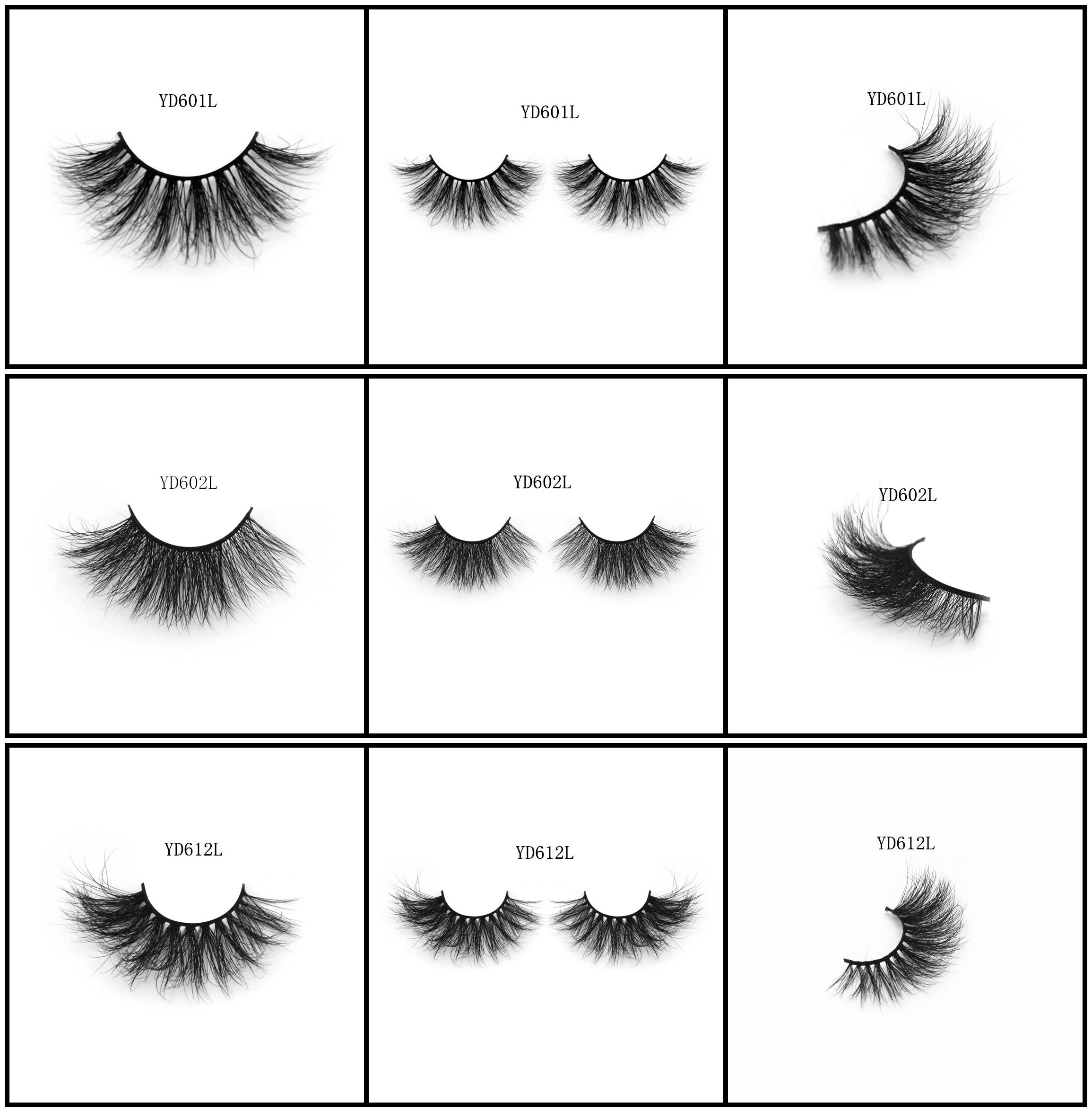 Long style mink hair lashes 3D style sexy curls with black cotton band on sales